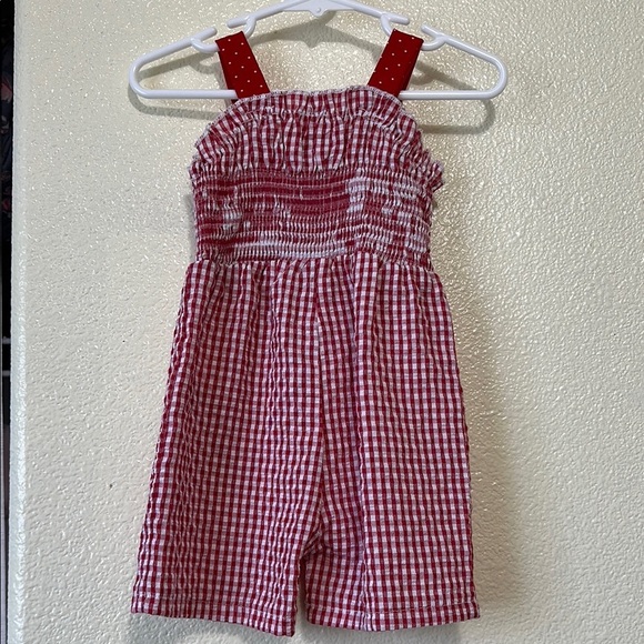 SHEIN Red and Green Jumpsuit with Ruffled Details - Picture 4 of 4